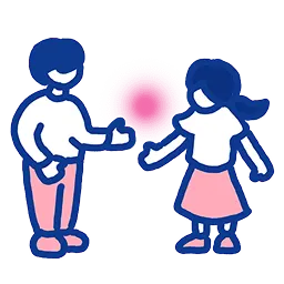 エンパワメントし合う人たちのイラスト
